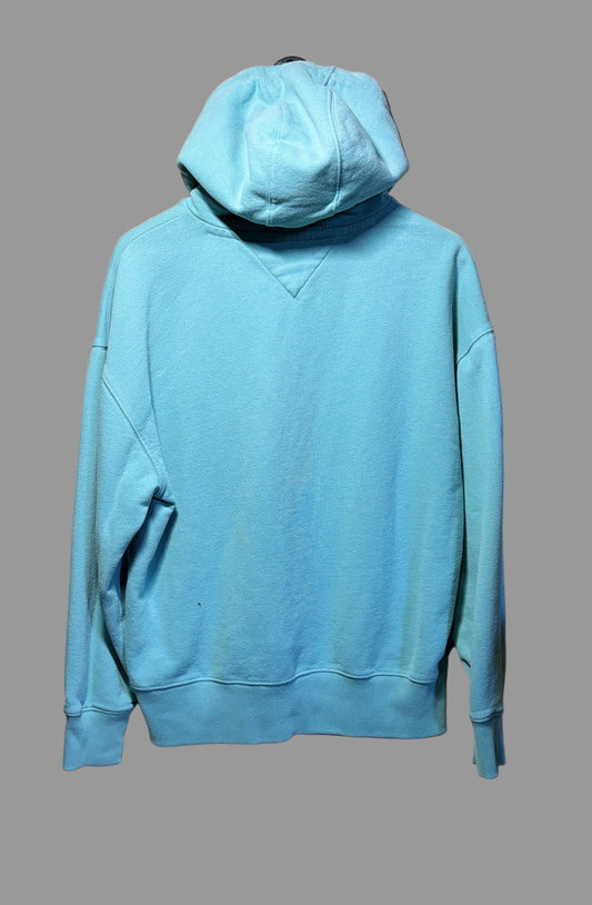 Tommy Hilfiger Signature Logo Relaxed Fit Hoodie 'Crest blue' | Medium