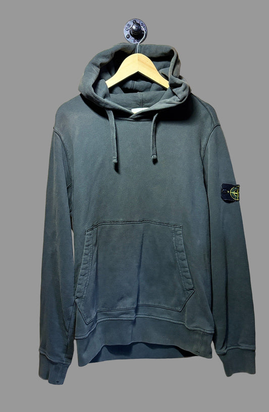Stone Island Logo Patch Pull Over Hoodie 'Led Grey' | Large