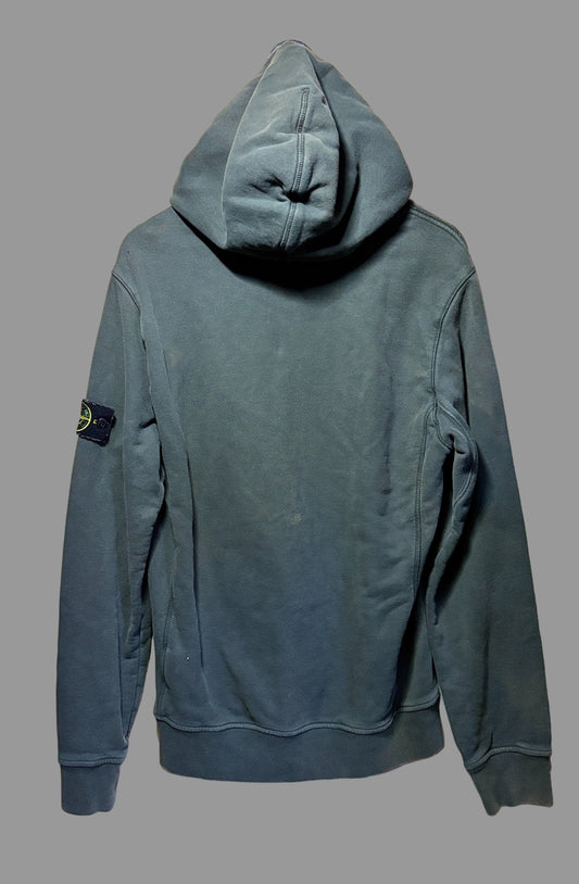 Stone Island Logo Patch Pull Over Hoodie 'Led Grey' | Large