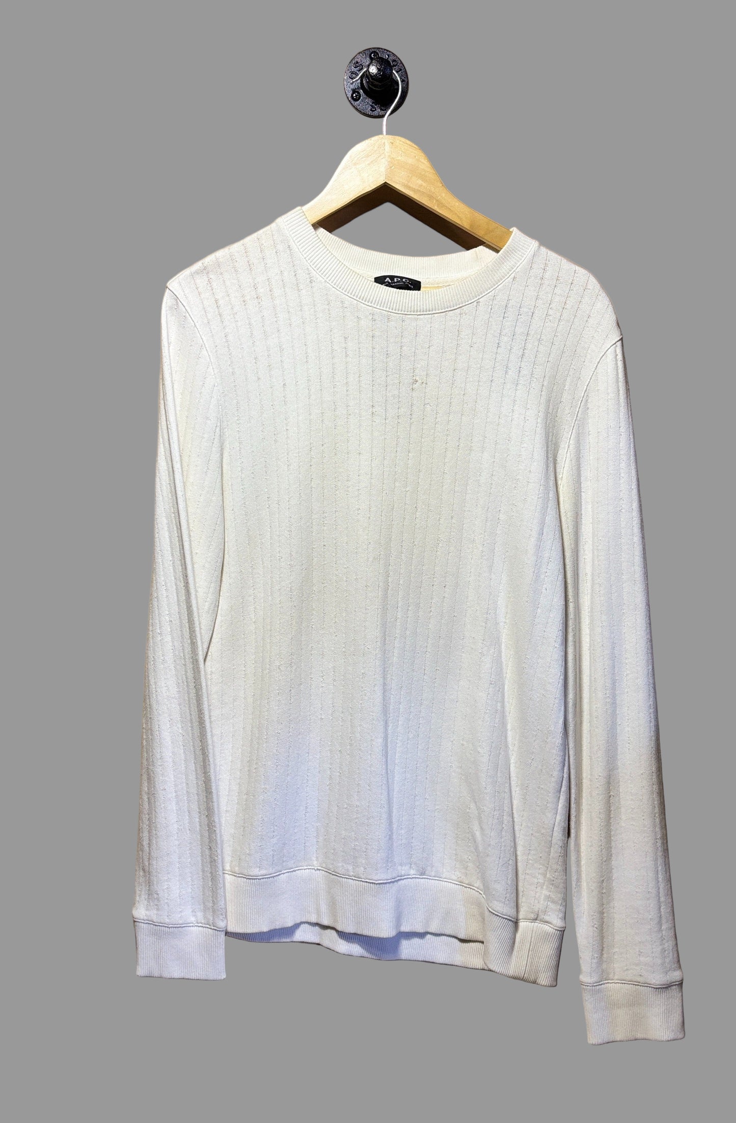 A.P.C. White Sweatshirt | Medium