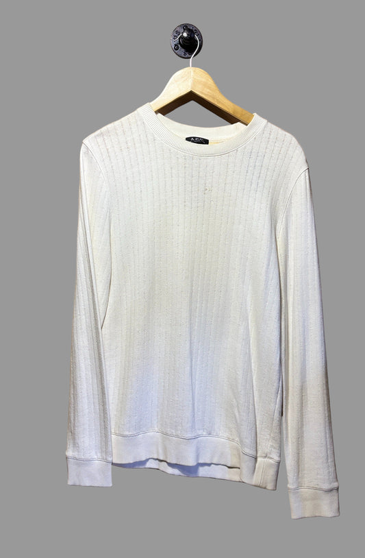 A.P.C. White Sweatshirt | Medium