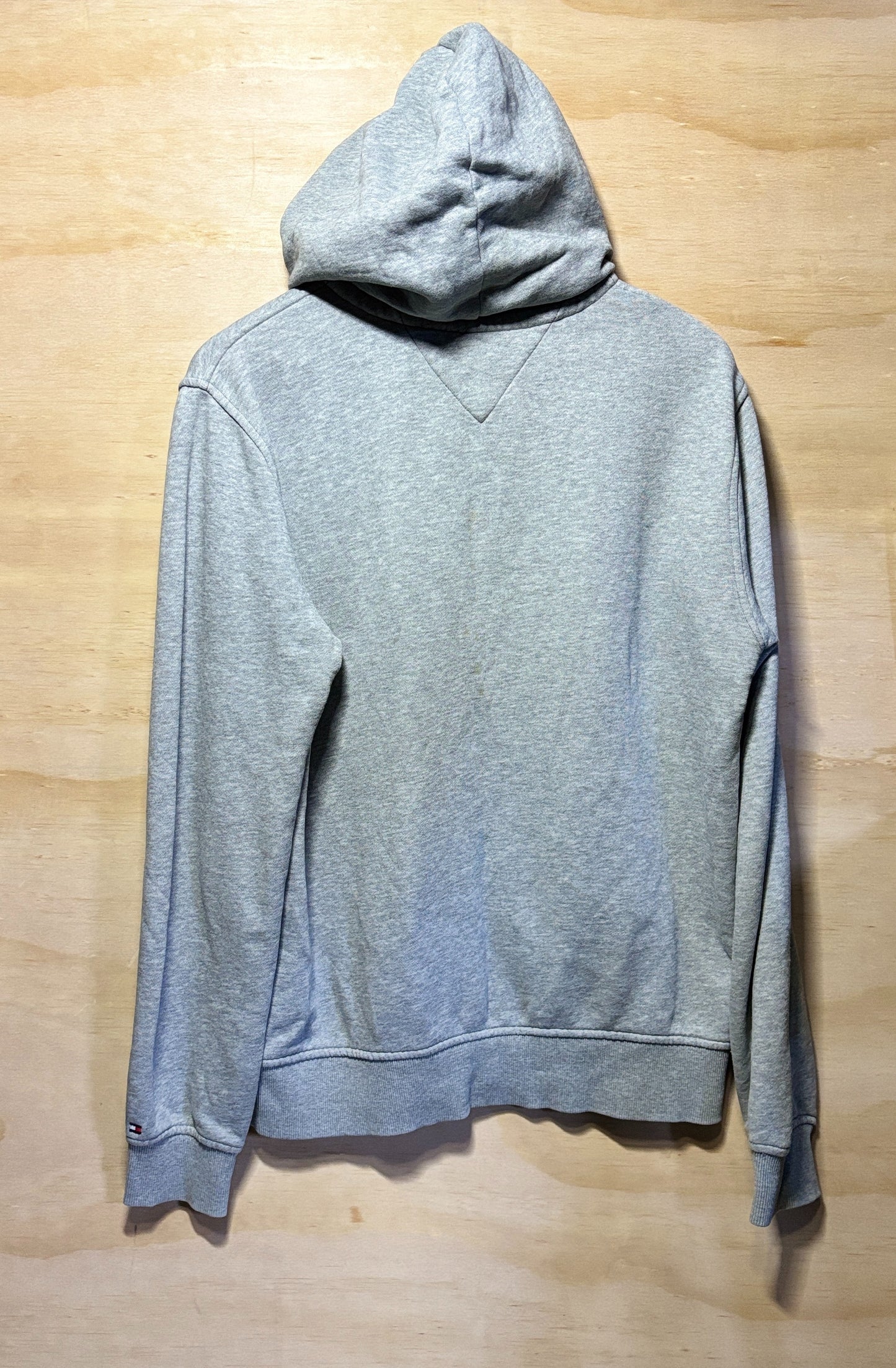 Tommy Hilfiger Grey Chest Logo Zipped Hoodie | Medium