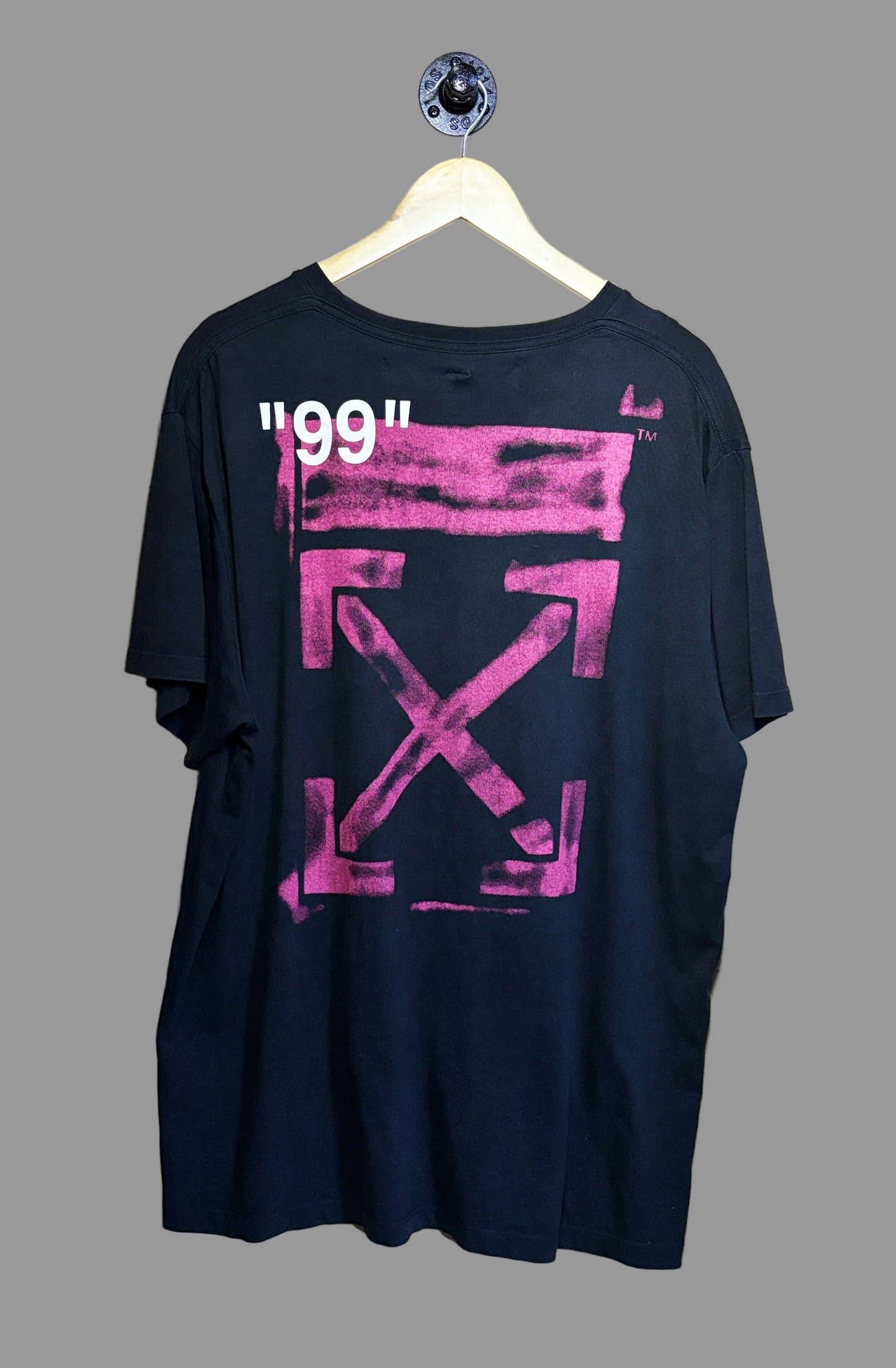 OFF-WHITE Oversized Diag Stencil T-shirt Black | Medium
