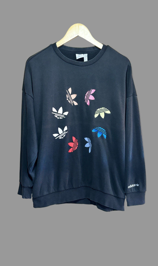 Adidas Embroidered Logo Circle Crewneck | X-Small
