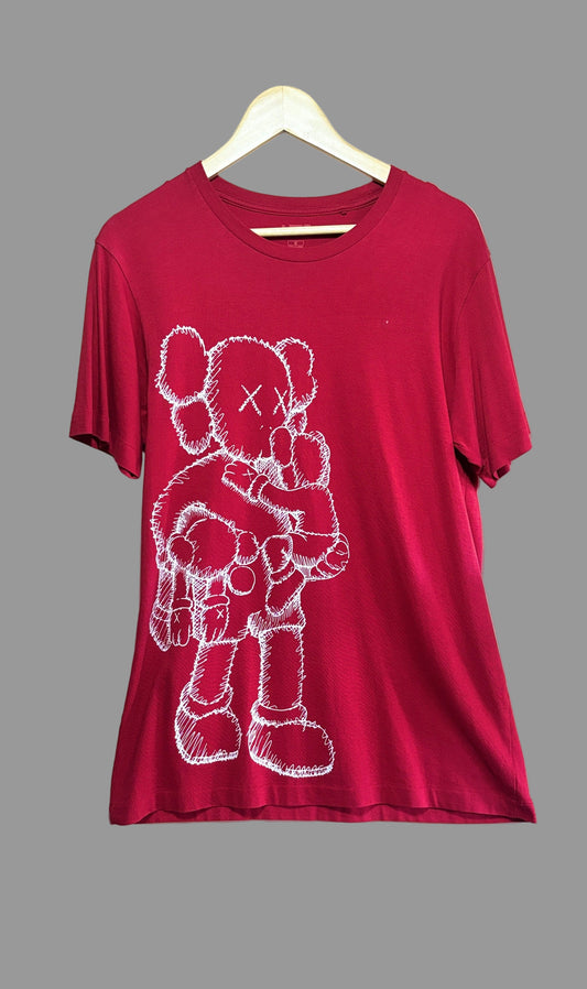 KAWS x Uniqlo Clean Slate T-Shirt Red | Medium