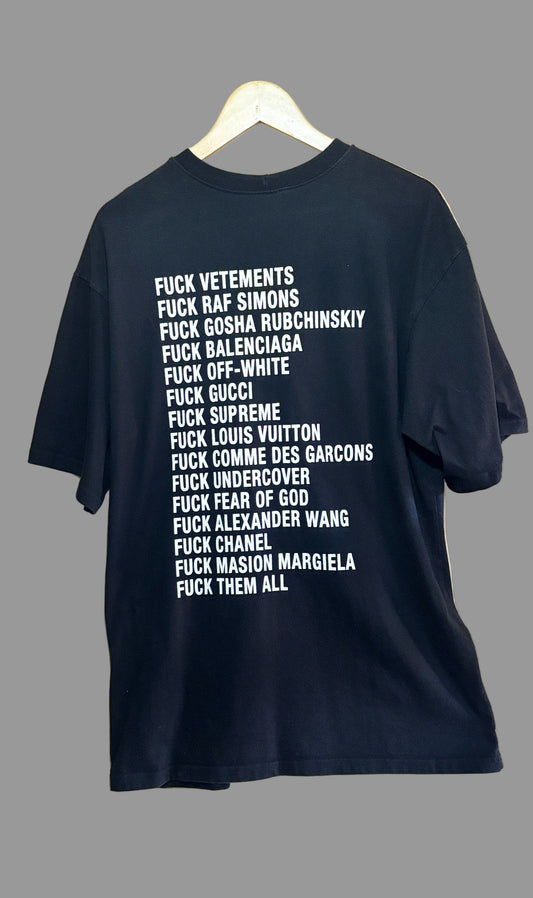 Master Number "Bully" Fuck them all T-Shirt | Small (Oversized)