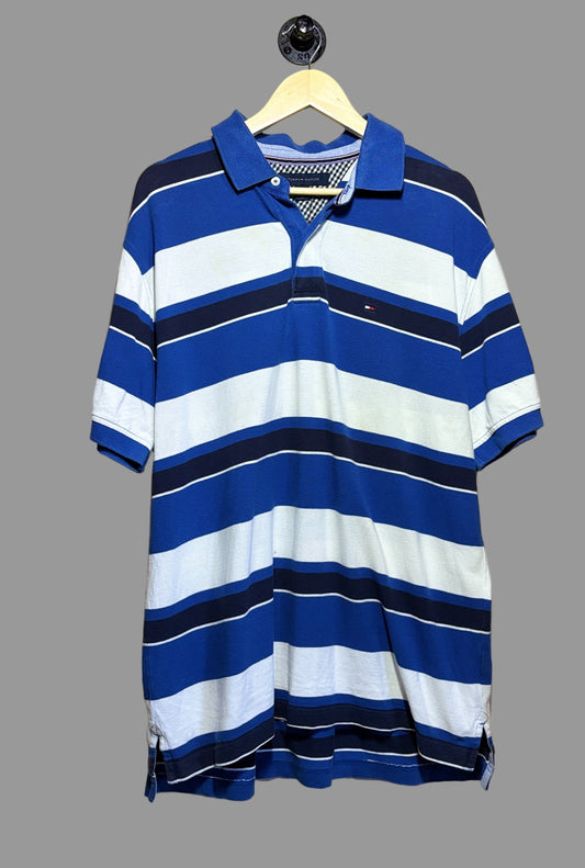 Tommy Hilfiger Polo Blue/White/Black | X-Large