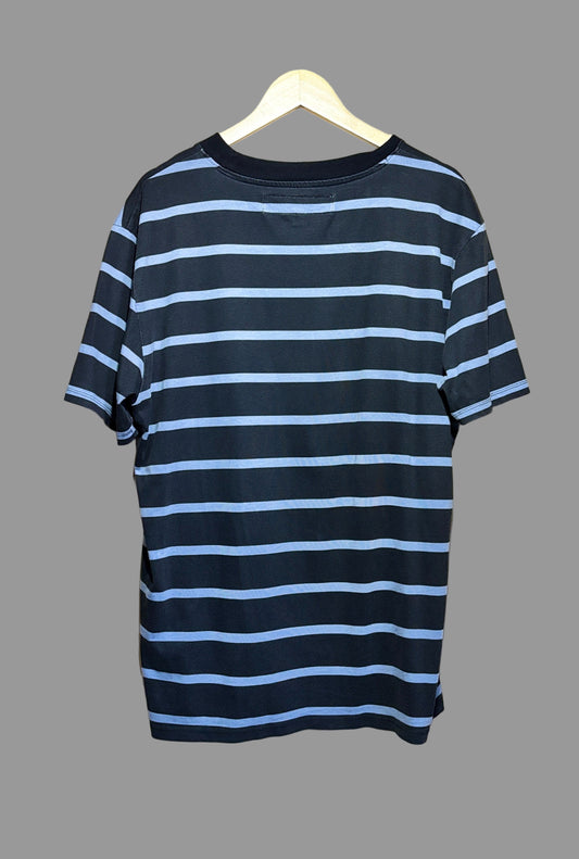 Guess Originals American Tradition T-Shirt Embroidered Logo Blue/Black | Medium