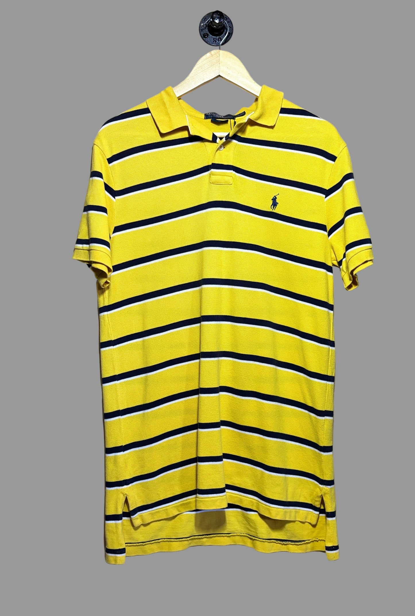 Ralph Lauren Striped Polo Yellow/Blue | Medium