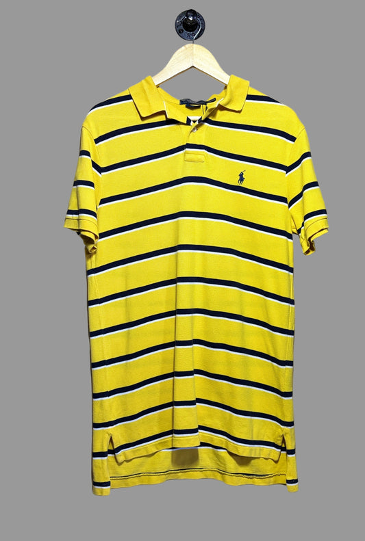 Ralph Lauren Striped Polo Yellow/Blue | Medium