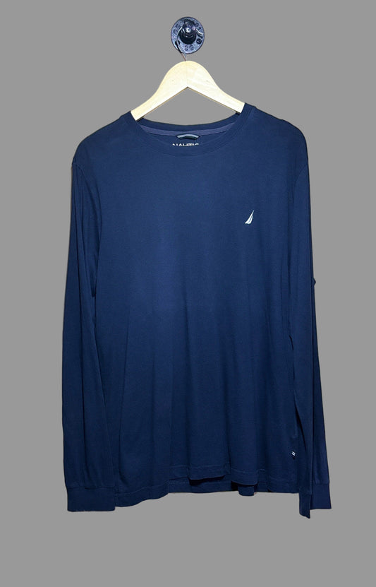 Nautica Embroided logo chest LS T-shirt | Large