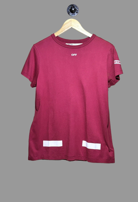Off-White c/o Virgil Abloh Bordeaux Seeing Things Arrows T-Shirt | X-Small