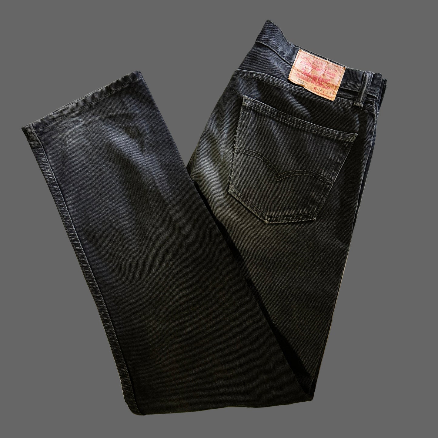 Levis 505 Black Denim Jeans | W34/L34