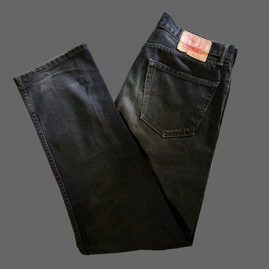 Levis 505 Black Denim Jeans | W34/L34