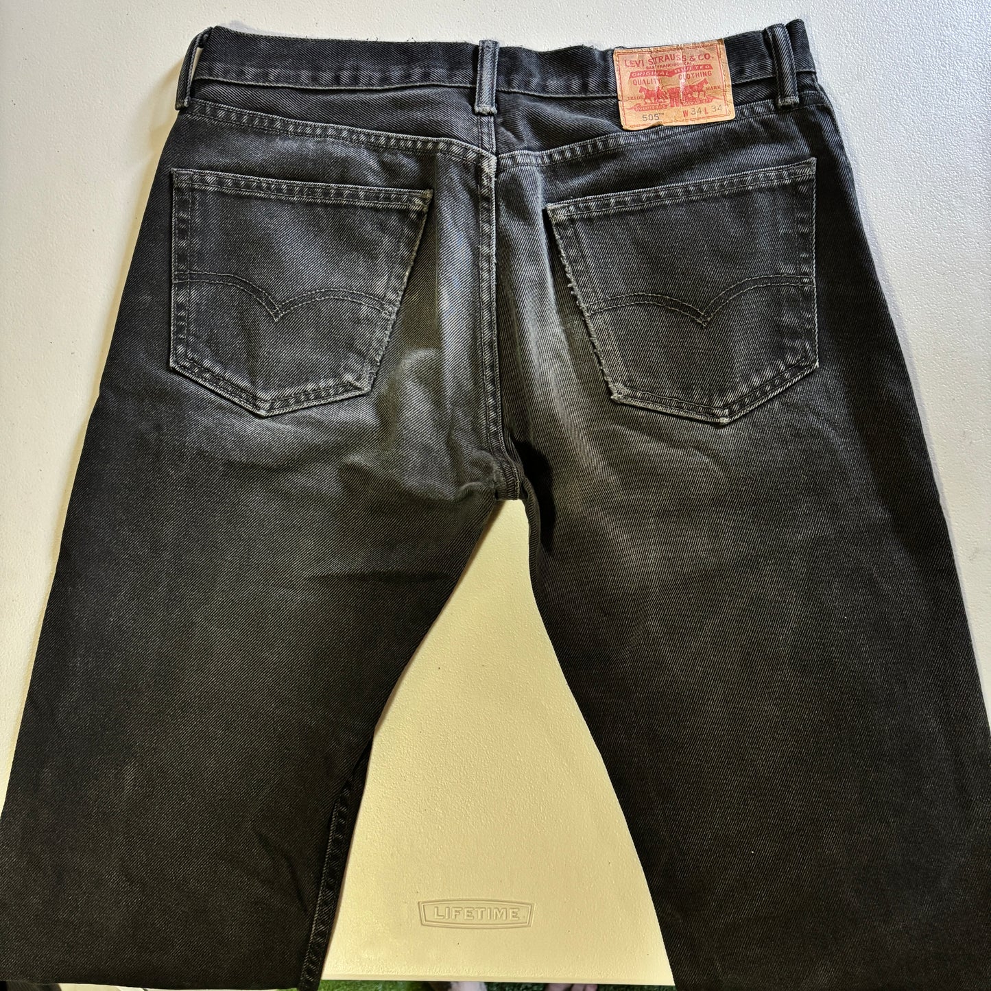 Levis 505 Black Denim Jeans | W34/L34