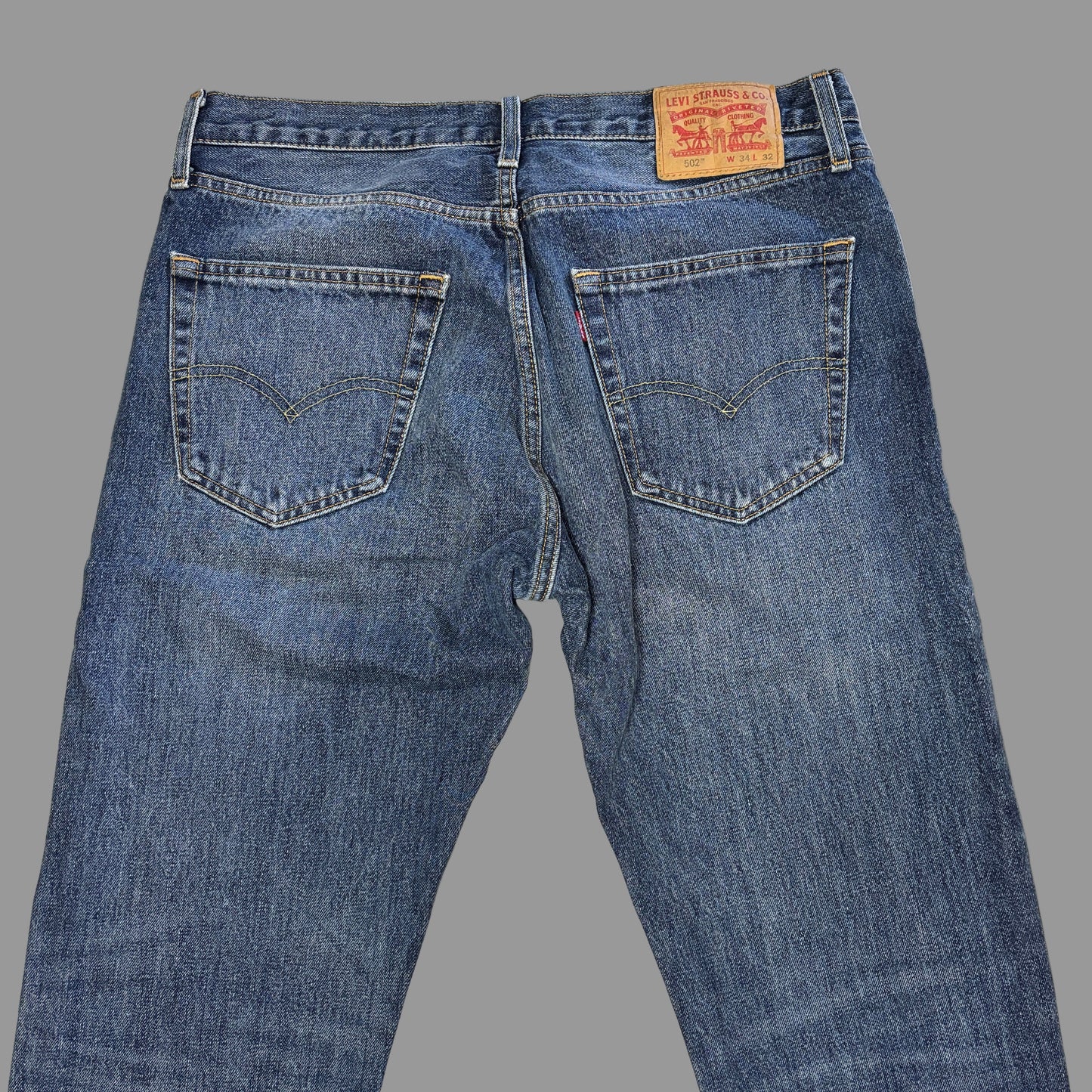 Levis 502 Blue Denim Jeans | W34/L32