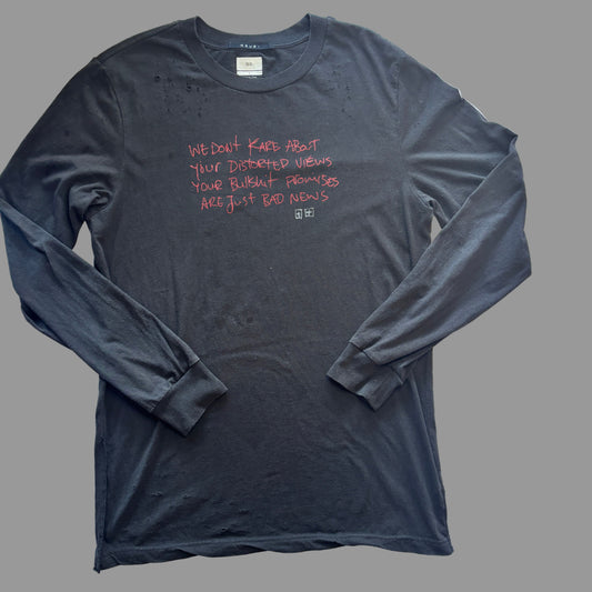 Ksubi Distressed LS T-Shirt | Large