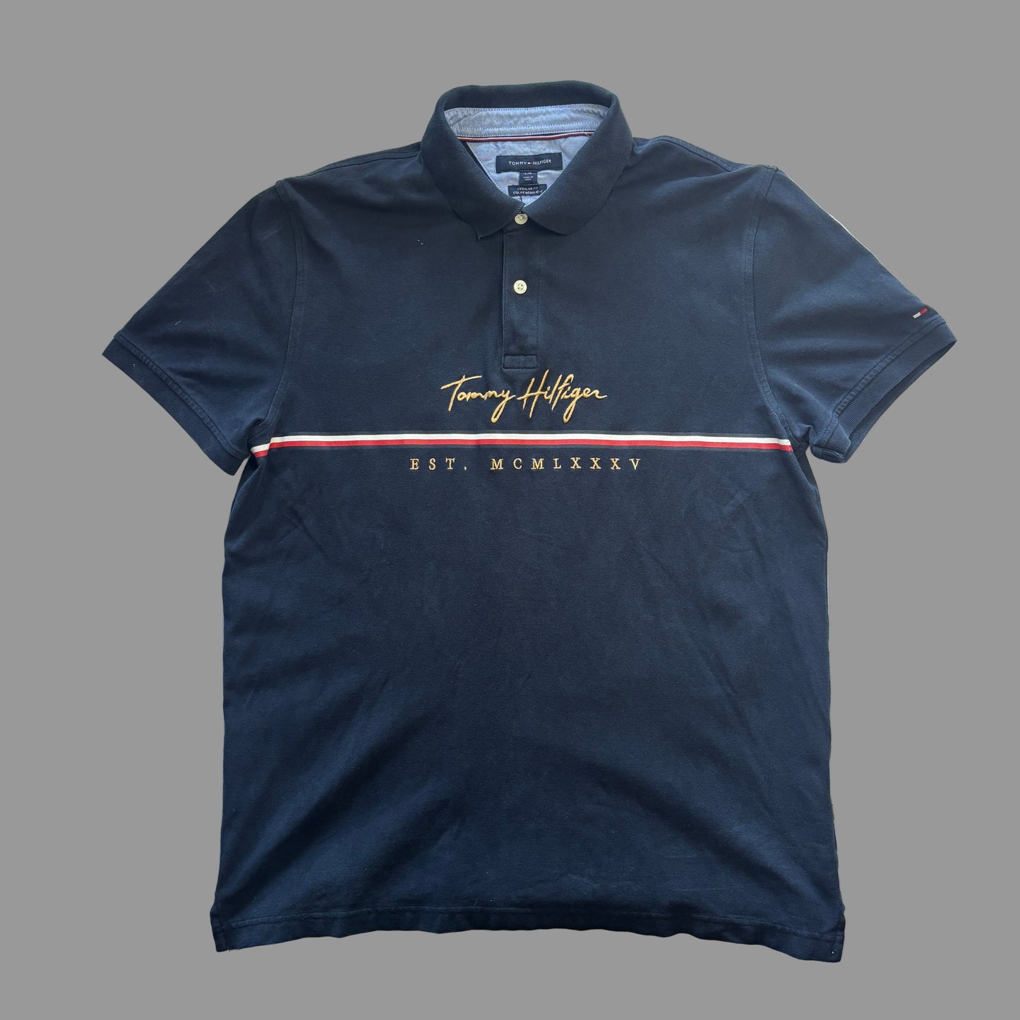 Tommy Hilfiger Mens Embroidered Polo | Large