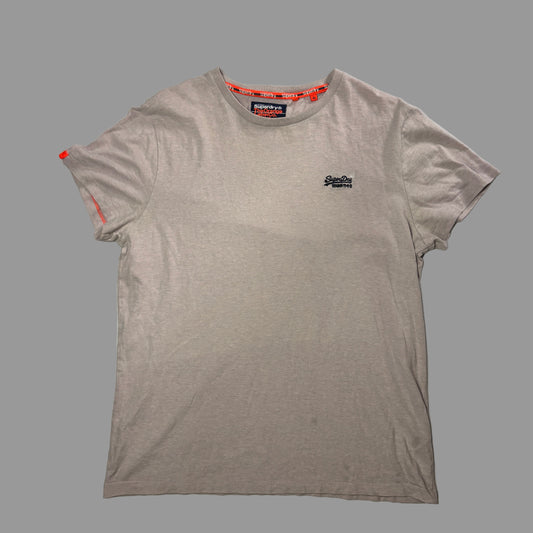 SuperDry Orange Lable Grey T-Shirt | X-Large