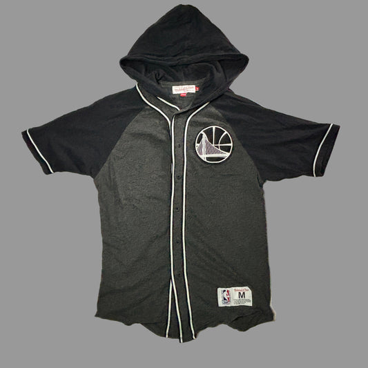 NBA Mitchell & Ness Warroiors Button up W Hood | Medium