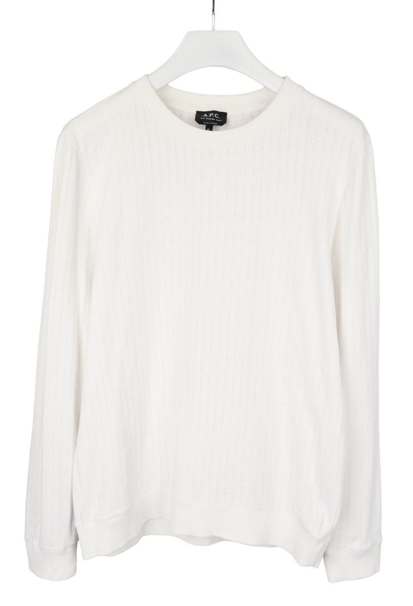A.P.C. White Sweatshirt | Medium