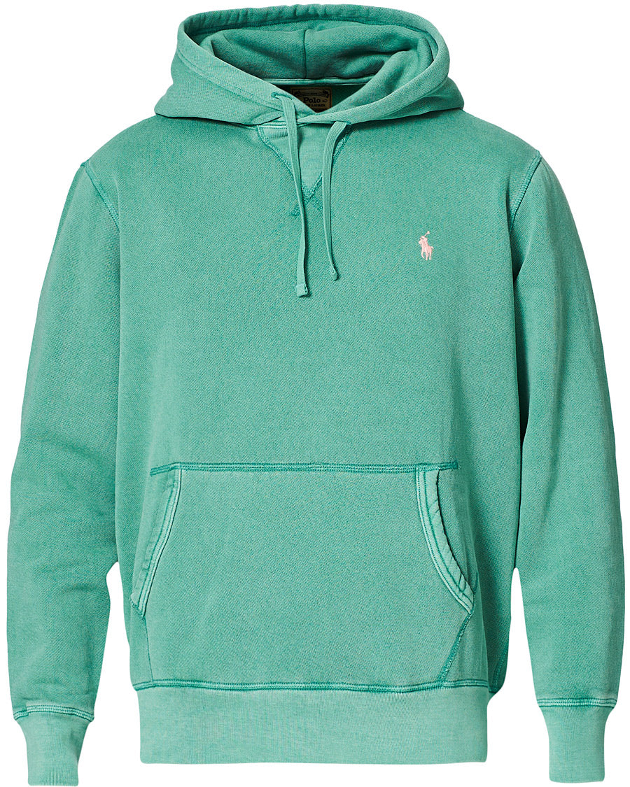 Ralph Lauren Garment Dyed Fleece Hoodie Haven Green | X-Large