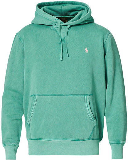 Ralph Lauren Garment Dyed Fleece Hoodie Haven Green | X-Large