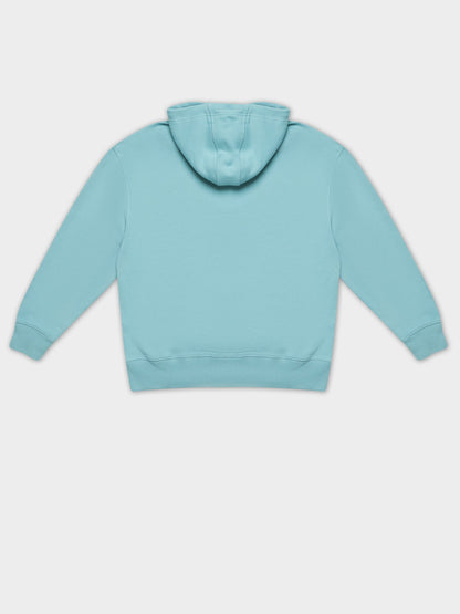 Tommy Hilfiger Signature Logo Relaxed Fit Hoodie 'Crest blue' | Medium