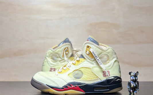 Off--White x Air Jordan 5 Retro Sail | US9