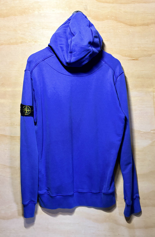 Stone Island Logo Patch Pull Over Hoodie 'Blue' | Large