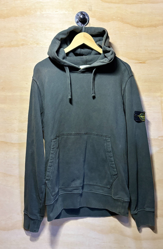 Stone Island Logo Patch Pull Over Hoodie 'Led Grey' | Large