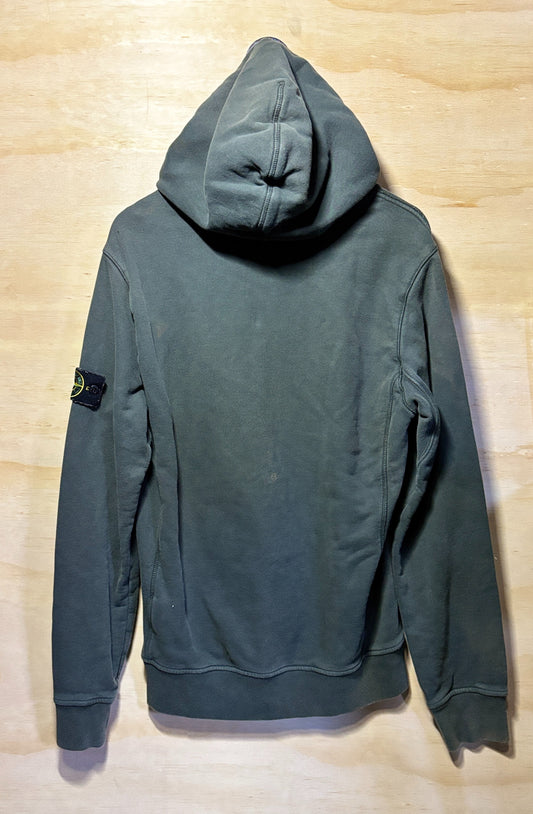 Stone Island Logo Patch Pull Over Hoodie 'Led Grey' | Large