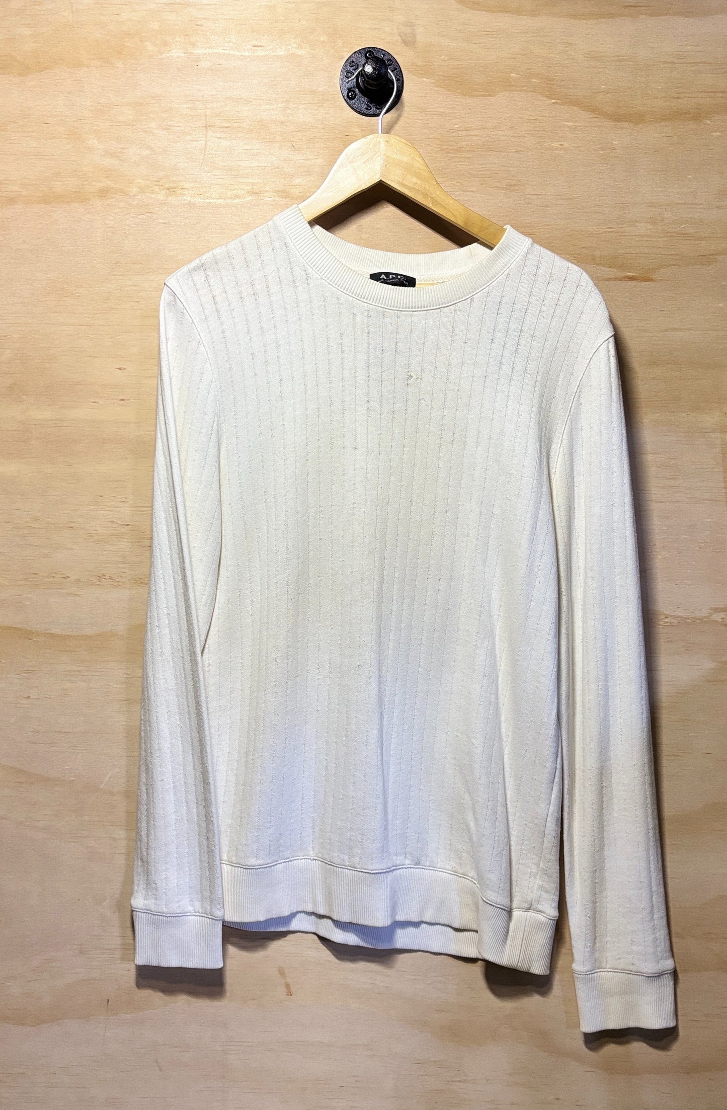 A.P.C. White Sweatshirt | Medium