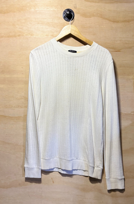 A.P.C. White Sweatshirt | Medium