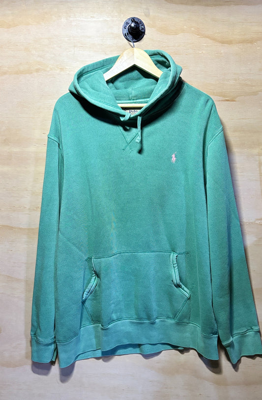 Ralph Lauren Garment Dyed Fleece Hoodie Haven Green | X-Large