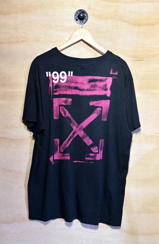 OFF-WHITE Oversized Diag Stencil T-shirt Black | Medium