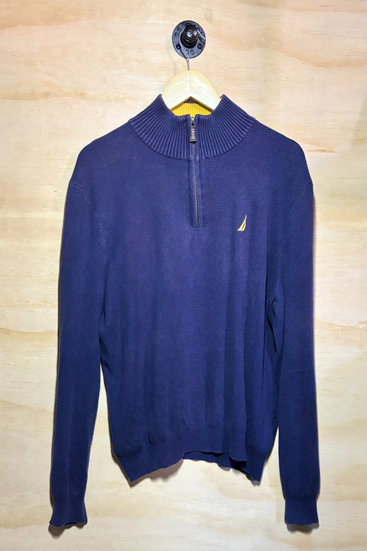 Nautica Quarter Zip Sweatshirt | Large