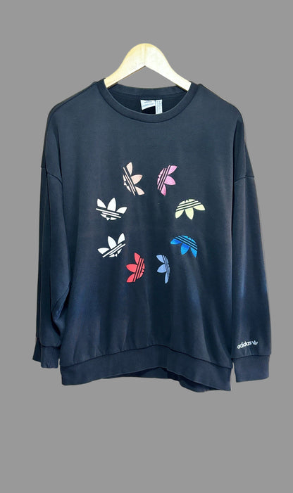 Adidas Embroidered Logo Circle Crewneck | X-Small