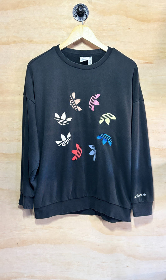 Adidas Embroidered Logo Circle Crewneck | X-Small