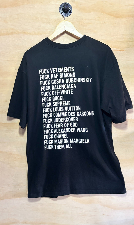 Master Number "Bully" Fuck them all T-Shirt | Small (Oversized)