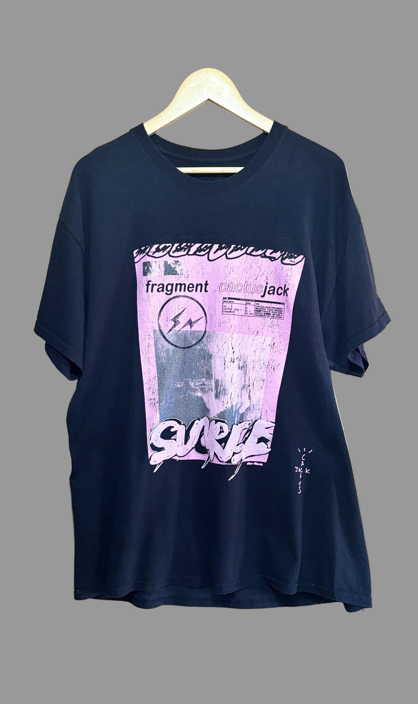 Travis Scott Cactus Jack For Fragment Pink Sunrise T-shirt | Large