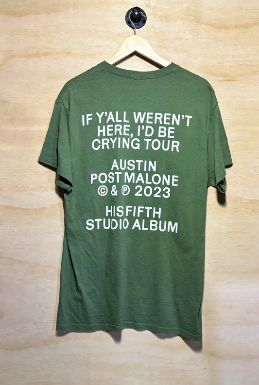 Post Malone Austin If Y’all Weren’t Here I’d Be Crying Tour T-Shirt  | Large