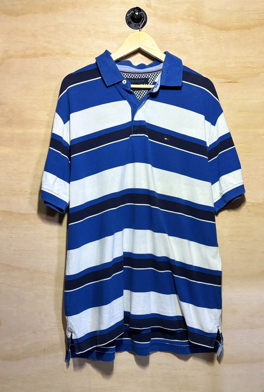 Tommy Hilfiger Polo Blue/White/Black | X-Large