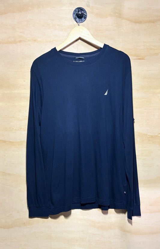 Nautica Embroided logo chest LS T-shirt | Large