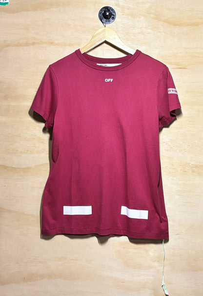 Off-White c/o Virgil Abloh Bordeaux Seeing Things Arrows T-Shirt | X-Small