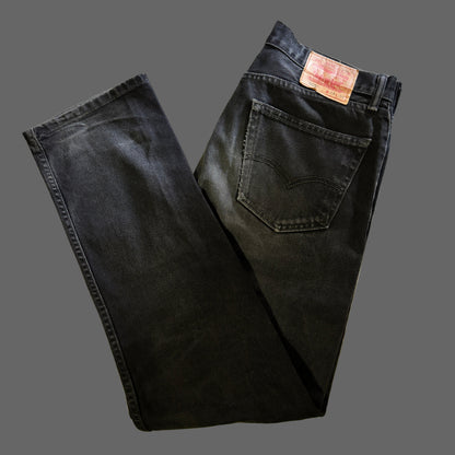 Levis 505 Black Denim Jeans | W34/L34