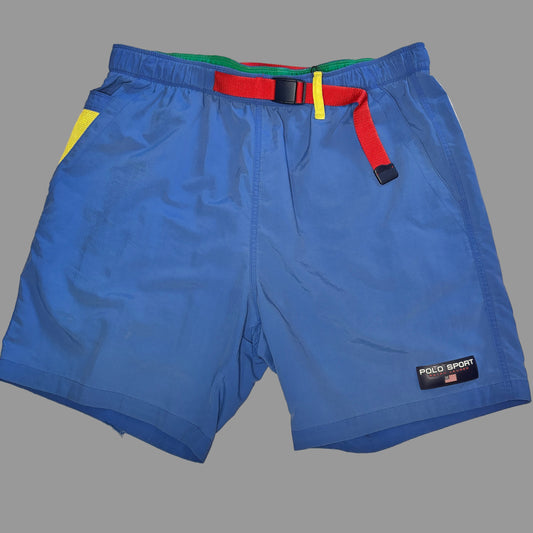 Ralph Lauren Polo Sport Colourful Rubber Tabs W Belt Shorts | X-Large
