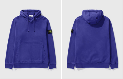Stone Island Logo Patch Pull Over Hoodie 'Blue' | Large